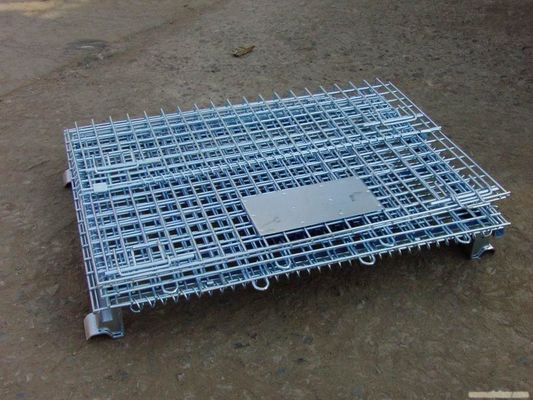 قفص التخزين المعدني المسالكية الثقيلة / حاوية شبكة الأسلاك المطوية للمبنى