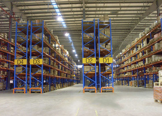 رفوف التخزين الصناعية الصلبة القابلة للتعديل 1000kg / pallet رفوف الفوليت العميق المزدوج