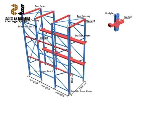 سهولة تجميع القيادة في رفات الحافلات 500-4000kg / pallet رف التجاري والرفوف