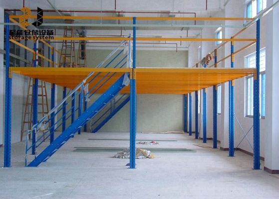 500kg-1500kg/sqm أنظمة الميزانين المعدنية ، تخزين نظام مستودع الأرضية الميزانين
