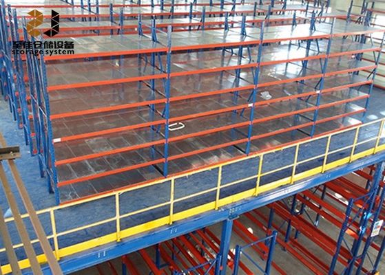 صلب Q235 / Q345 رفوف أرضية وسطية بقدرة حمولة كبيرة 500kg - 4000kg / sqm