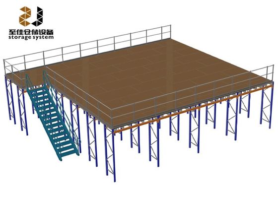 500kg - 4000kg / sqm رف هيكلي مدعوم أرضيات الميزانين ODM و OEM