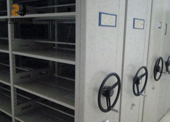الفولاذ المستدحرج 6 طبقات الملفات المتحركة خزائن الرف نظام الطلاء بالمسحوق سهل التجميع