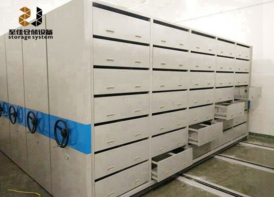 قفل أمان 6 طبقات خزائن ملفات متحركة نظام رف مع ضمان 5 سنوات